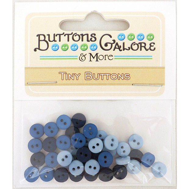 Tiny Buttons Blues 6 mm