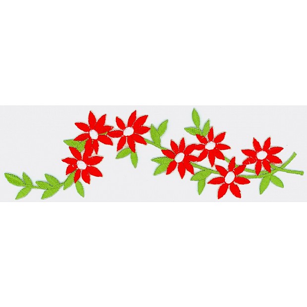 1 Iron-on Flower Garland 5x16cm