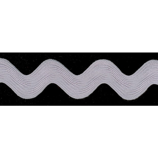 3.5 cm Ric Rac Zick-Zack Band lt. grey