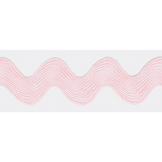 3.5 cm Ric Rac Zick-Zack Band light pink