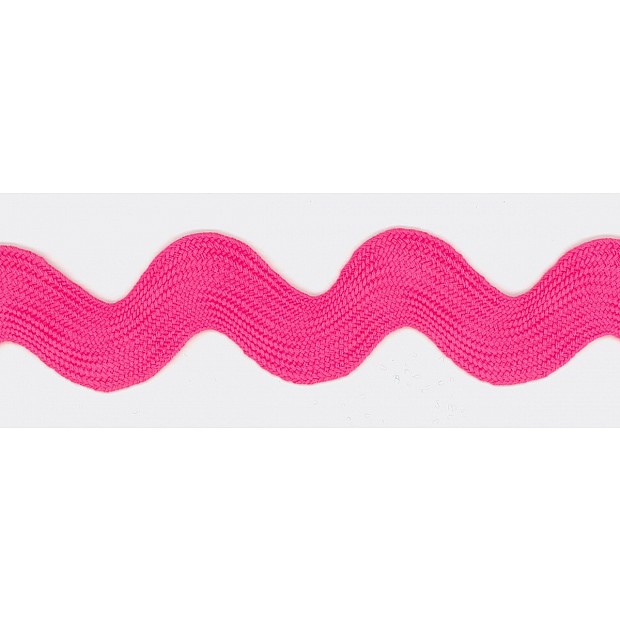 3.5 cm Ric Rac Zick-Zack Band brightpink
