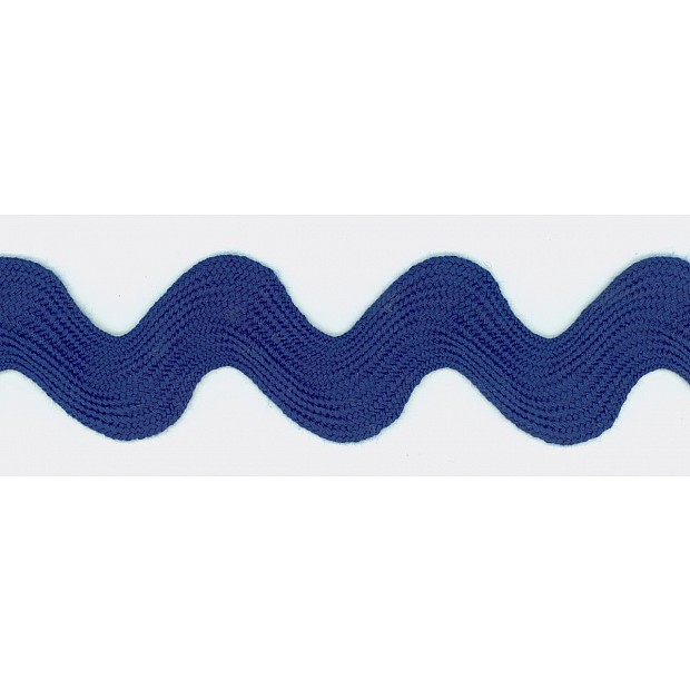 3.5 cm Ric Rac Zick-Zack Band royal blue