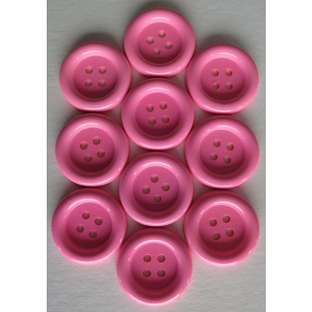 10 Buttons 38 mm pink