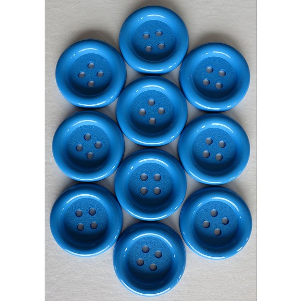 10 Buttons 38 mm turquoise