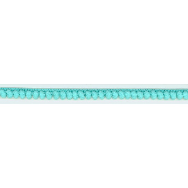Baby Ball Fringe Ribbon 10mm aqua