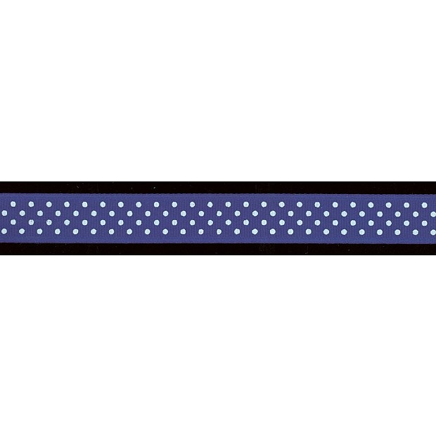 Swiss Dot Ribbon 16 mm 5/8'' royal blue