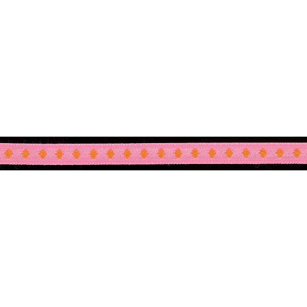 Woven Ribbon 9.5 mm 3/8'' pink - orange