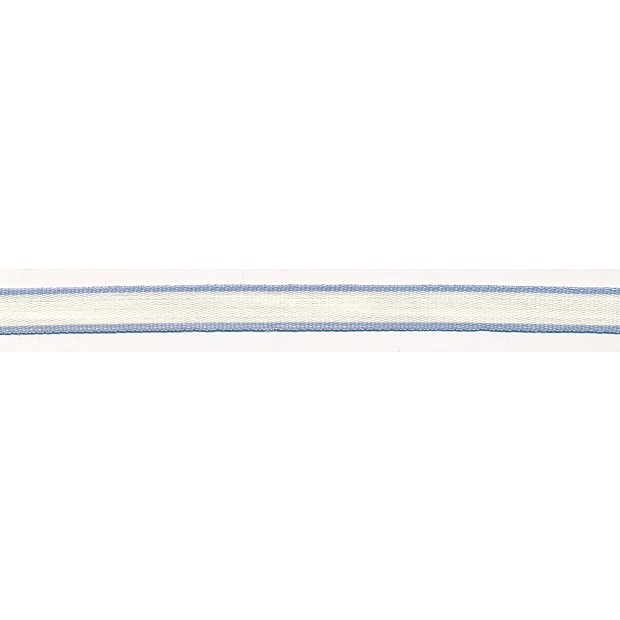 10mm cream Ribbon w. lt blue edges