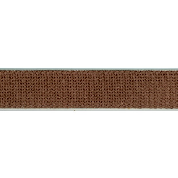 Cotton Belting 3.2 cm brown, Gurtband