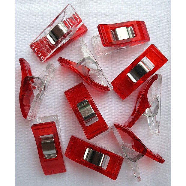 Wonder Clips 10 pcs, red