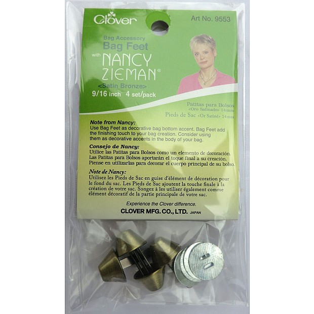 4 pieces Bag Protection Feet bronze