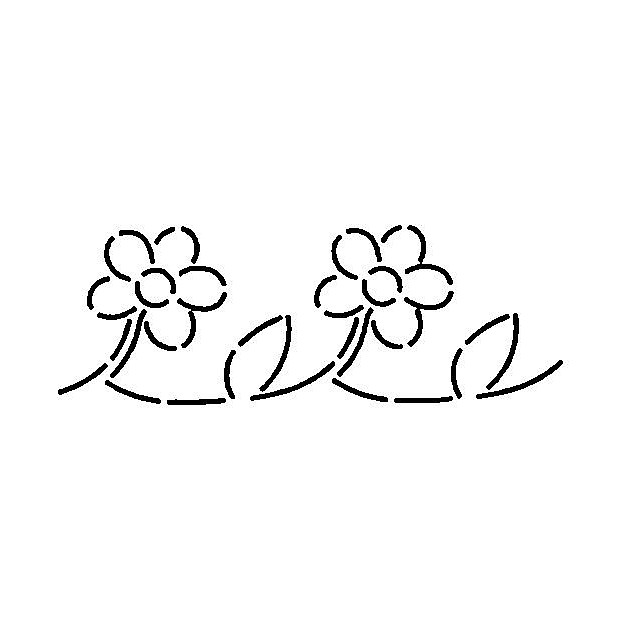 Border, Sixties Flower 10.2 cm