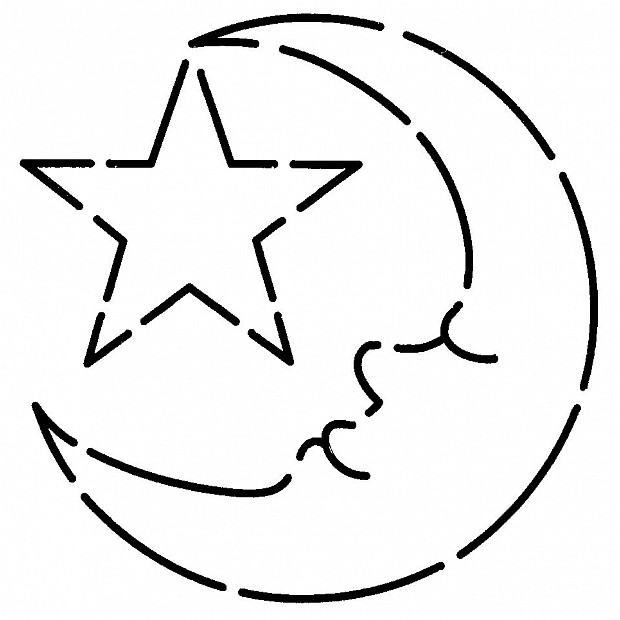 Sleepy Time Star & Moon Block 11.4 cm