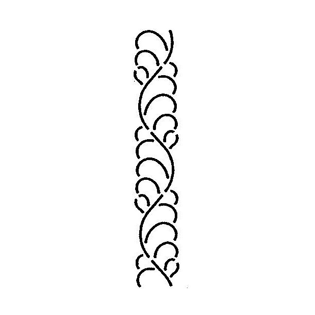 Border Under Over Feather, 4.5 cm