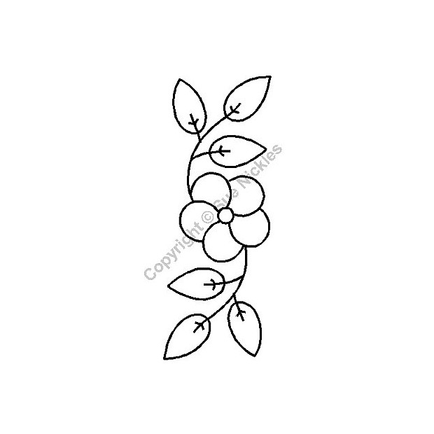 Floral Leaf Motif 7.6 x 23 cm