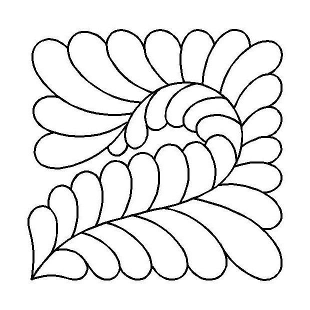 Block Feather Curl, 15 cm