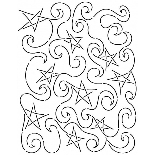 Continuous Line Star Design 26.7 x 35.5 cm (10.5 x 14'')
