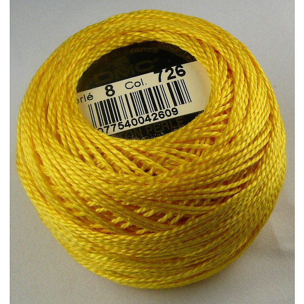 DMC Coton Perlé No. 8 Color 726 lt Topaz