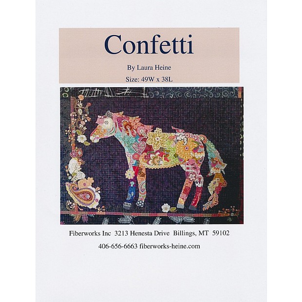 Confetti Horse collage quilt pattern 