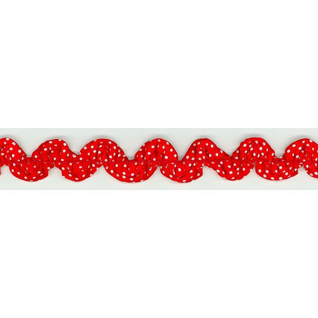 Ruffle Ric Rac red 2 cm wide