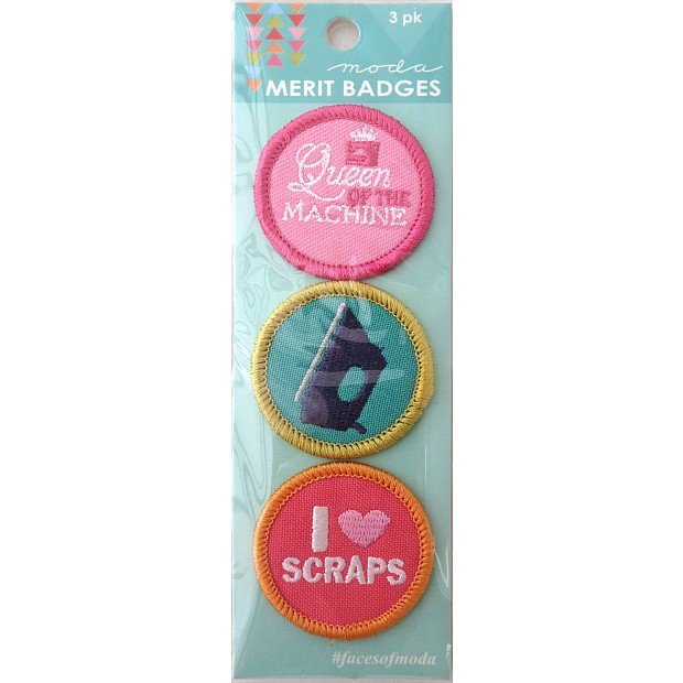 3 Iron-on Moda Merit Badges Number 5