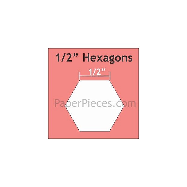 125 Paper Pieces Hexagon 1/2''
