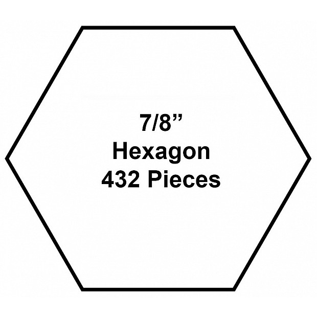 600 Paper Pieces Hexagon 7/8''