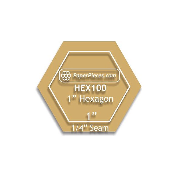Acrylic Hexagon 1'' Template