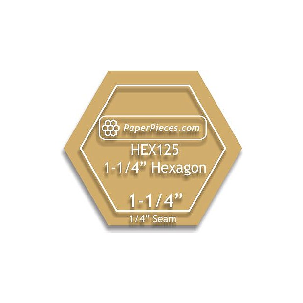 Acrylic Hexagon 1 1/4'' Template
