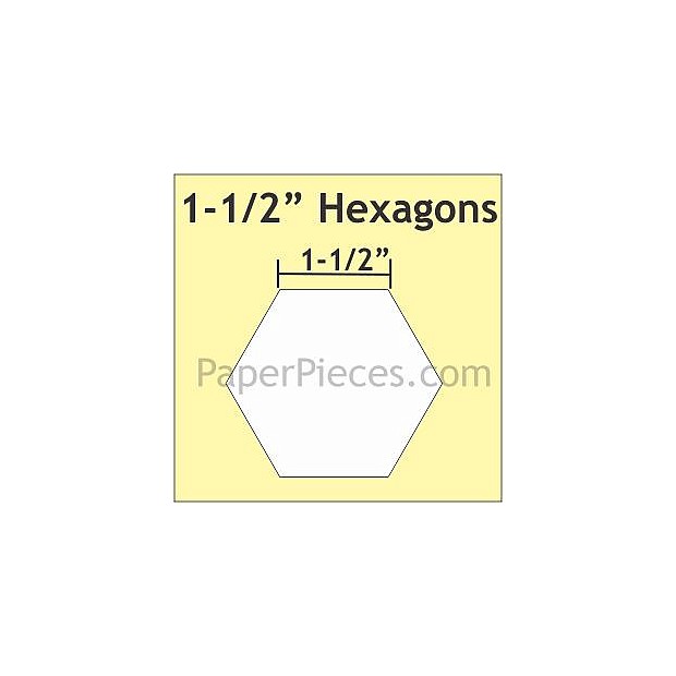 300 Paper Pieces Hexagon 1 1/2''