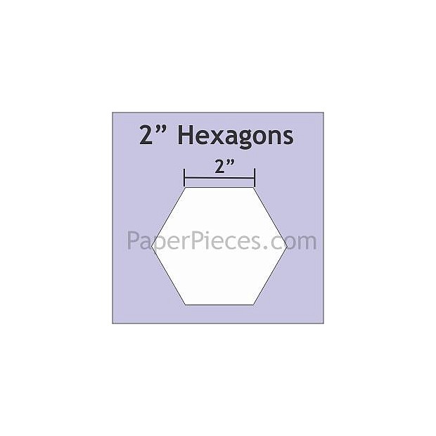 25 Paper Pieces Hexagon 2''