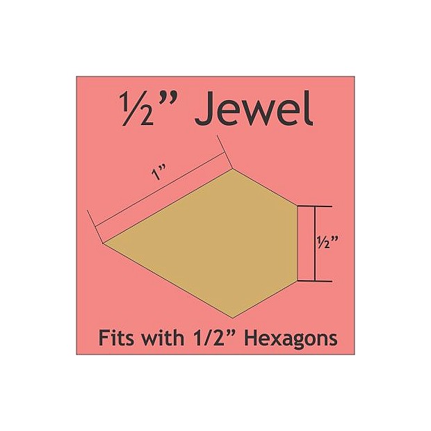 100 Paper Pieces 1/2'' Jewel Shape