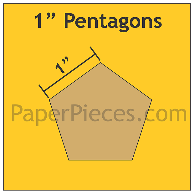 432 Paper Pieces Pentagon 1''