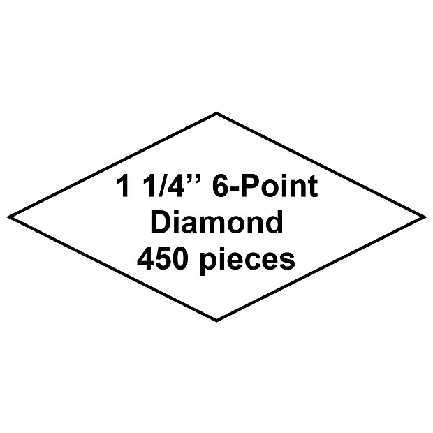 450 Paper Pieces 6-Point Diamond 1 1/4''