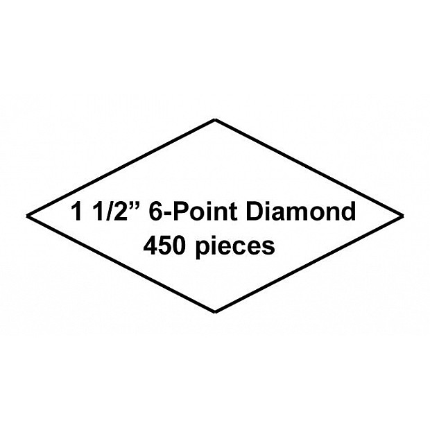 450 Paper Pieces 6-Point Diamond 1 1/2''