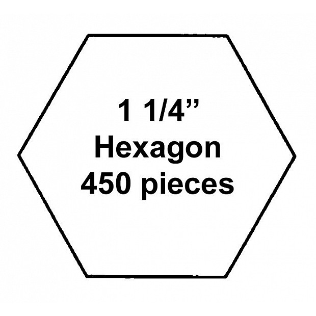 450 Paper Pieces Hexagon 1 1/4''