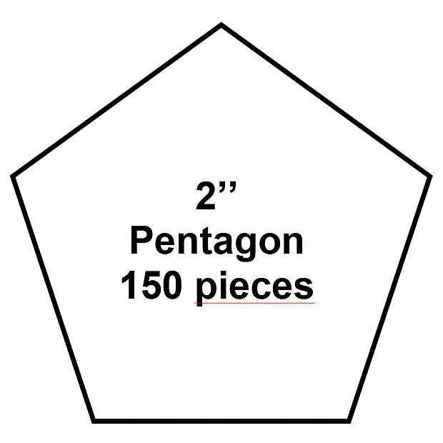 180 Paper Pieces Pentagon 2''