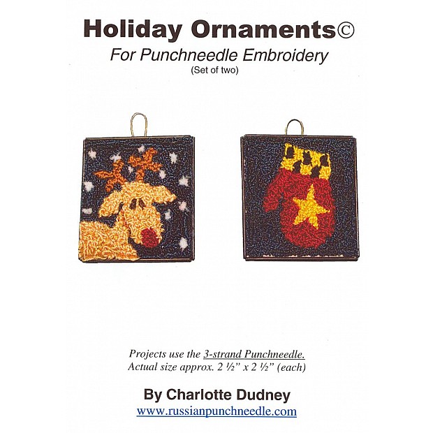 Holiday Ornaments Punchneedle Embroidery