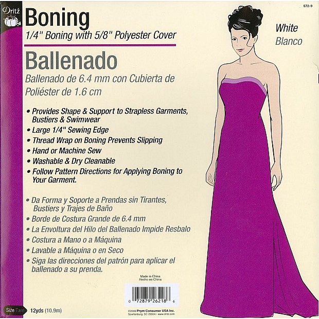 Boning Fischbein Baleine white