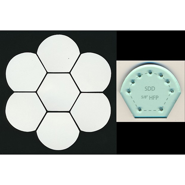 50 Paper Pieces Flower Hexagon Petal 5/8'' + 1 Template