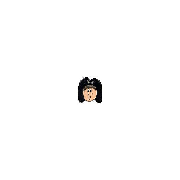 Face with Black Hair