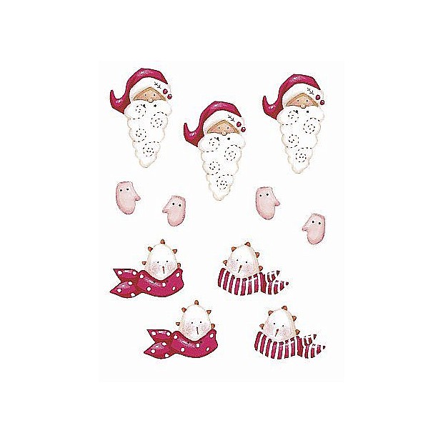 11 Tilda Santas & Snowmen buttons