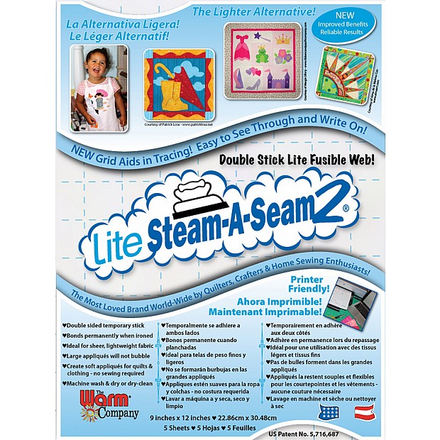 Lite Steam-A-Seam 2 Double Stick 5 sheets