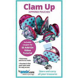 Clam Up zippered Pouches