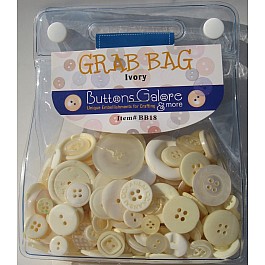Crystaline Button Assortment ivory 200g
