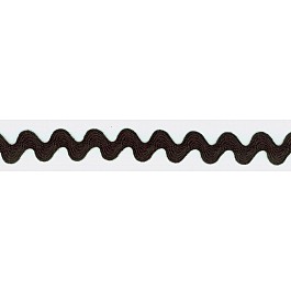 1.75cm Ric Rac Zick-Zack Band black