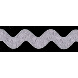 3.5 cm Ric Rac Zick-Zack Band lt. grey