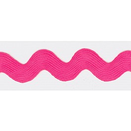 3.5 cm Ric Rac Zick-Zack Band brightpink