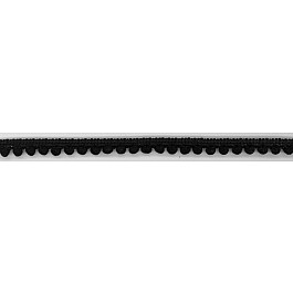 Baby Ball Fringe Ribbon 10mm black