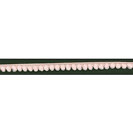Baby Ball Fringe Ribbon 10mm wide ltpink